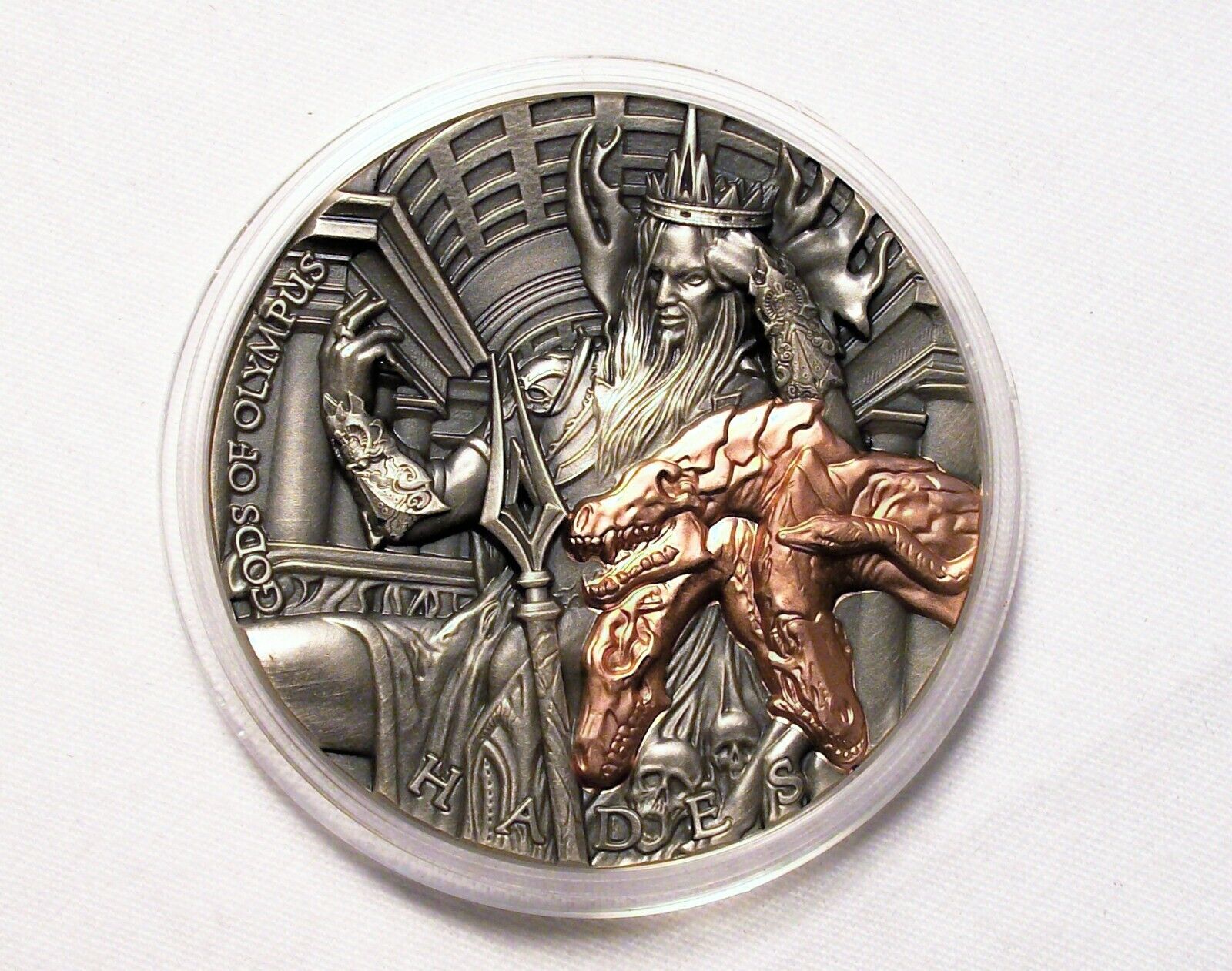 2018 Niue Hades Gods of Olympus 2 oz Antique finish Silver 2018 Niue Hades Gods of Olympus 2 oz Antique finish Silver