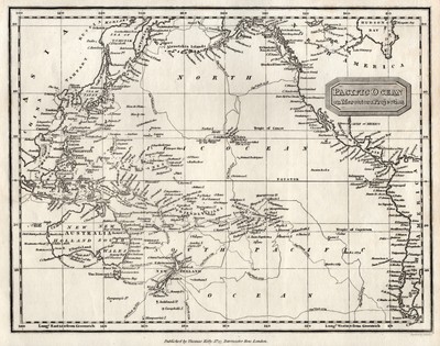 AUSTRALIEN PAZIFIK Original Kupferstich Landkarte Kelly 1832