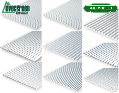 EVERGREEN Vierkantprofile Aus Polystyrol – 10 Stück, 350 X 0,38 X 6,30 Mm, Weiß, Für Modellbau, Basteln & Architekturmodelle