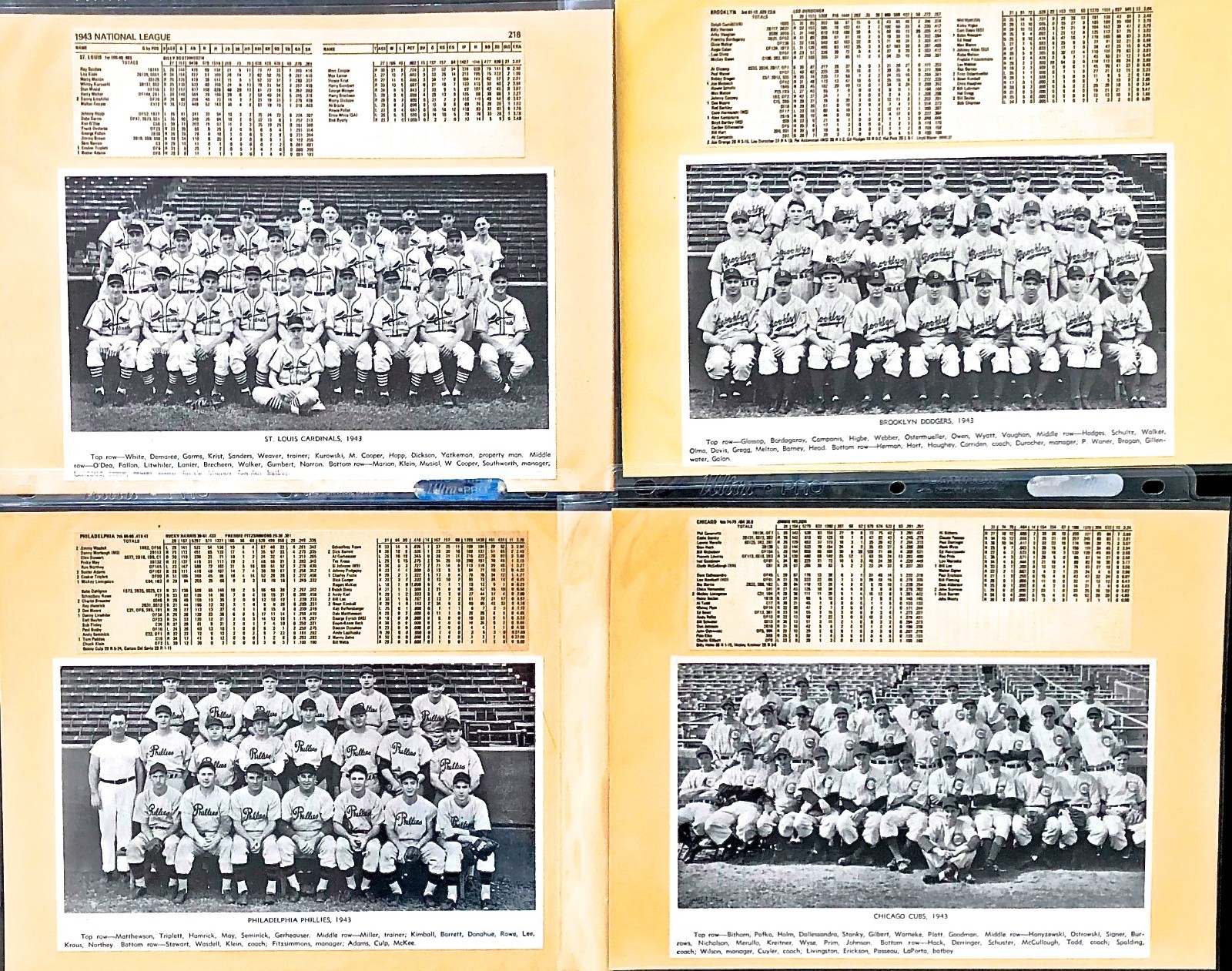 1943 BASEBALL MAGAZINE PICTORIAL PHOTO BOOK-YANKEES,BROOKLYN DODGERS,NY GIANTS