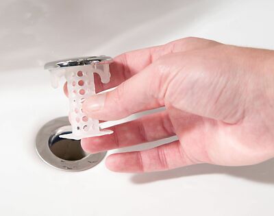 SinkShroom® Chrome Award-Winning Drain Hair Catcher Strainer Snare by TubShroom