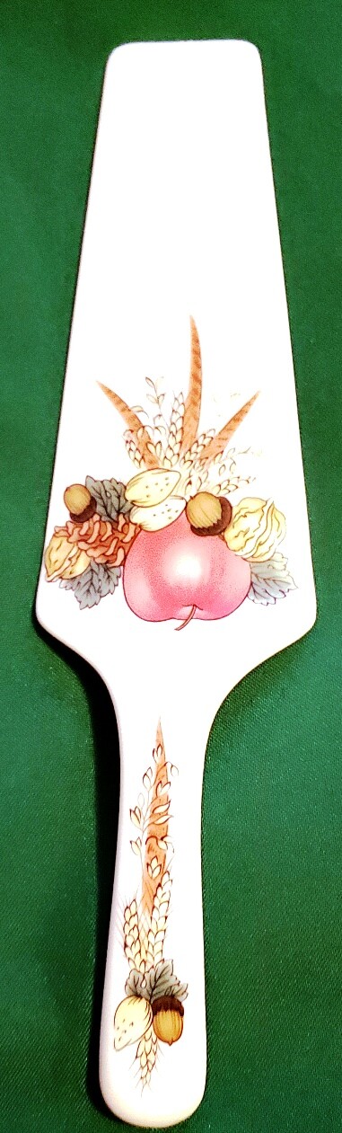 Andrea by Sadek Ceramic Cake Pie Server Fall Harvest