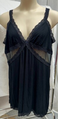 Women's Lingerie, Adore Me, Night Gown, Black, Lace, Mesh, 3X, NEW!! #213