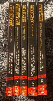 Hellblazer TPB Lot Vol 1 2 4 6 8 DC Comics Vertigo Trade John Constantine OOP