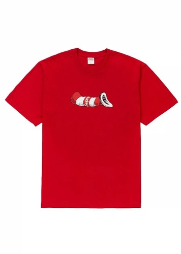 q20【人気Lサイズ】シュプリーム☆キャットインザハット　ビックロゴ　Tシャツ Supreme Cat In The Hat Tee Red FW18 NWT Sz L | eBay