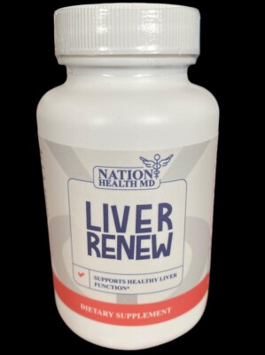 Nation Health MD LIVER RENEW Supports Healthy Liver Function (60 Capsules) New