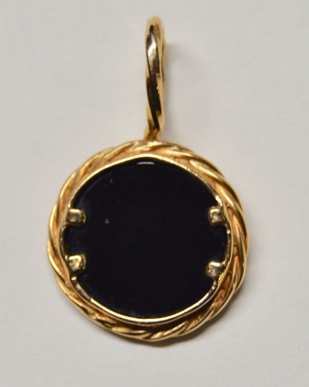 14k & 10k Yellow Gold Mickey Mouse Pendant With Black Onyx