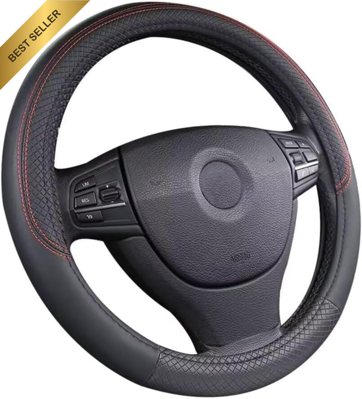 Leather Car Steering Wheel Cover, anti Slip, Durability, Safety, Car Steering Wh