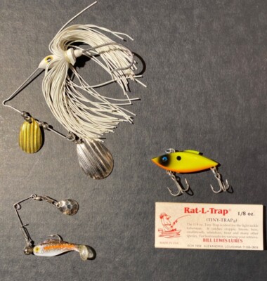 Fishing Spinner, Super Shad spin and Rat-L-Trap 1/8oz fishing lure, NEW.
