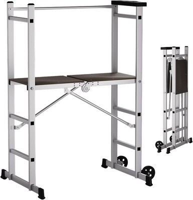 Foldable Aluminum Scaffolding  Portable Scaffolding Ladder  Rolling Scaffol...