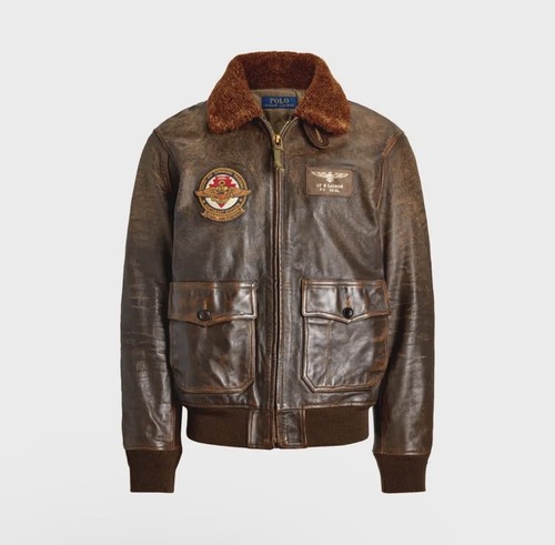 POLO RALPH LAUREN ICONIC G-1 BOMBER SURPLUS G-1 LEATHER POLO RALPH LAUREN ICONIC G-1 BOMBER SURPLUS G-1 LEATHER
