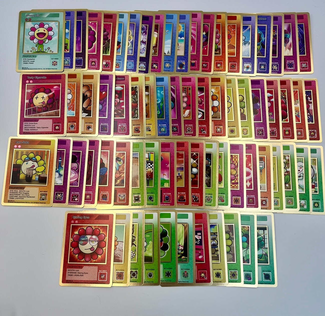 Murakami 108 Flowers REVISED English Common Cards Complete