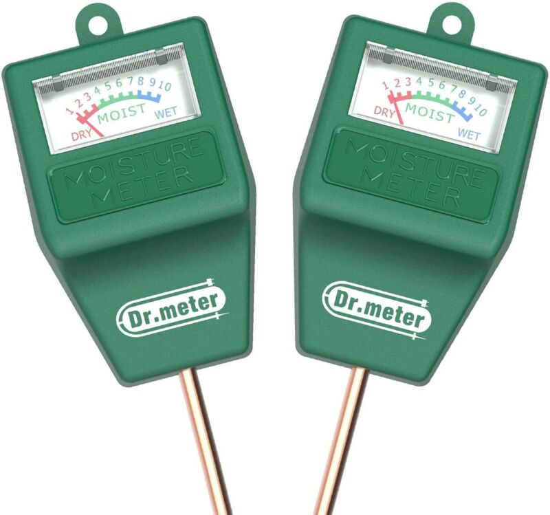 [2pack Soil Moisture Meter] Dr.meter Hygrometer Moisture Sensor Meter for Plants