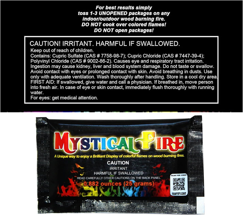 Color Changing Packets Fire Pits Campfire Long-Lasting Enchanted Multi-Color Mag