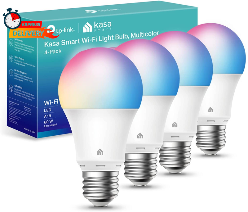 , Full Color Changing Dimmable Smart Wifi Bulbs Compatible With Alexa