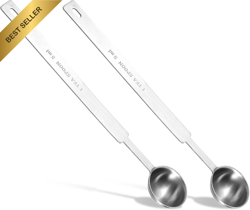 Measuring Teaspoons, 5 - Gram Scoop, 1 Teaspoon (5 Ml | 5 Cc | 1/6 Oz | 1/3 Tabl