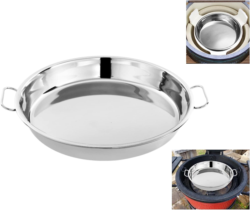 13" Round Reusable Steel Drip Pan for Big Green Egg Kamado J