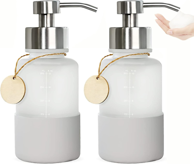 Dispenser 2 Pack Frosted Foaming Hand Soap Dispen