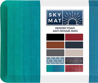Sky Solutions Anti Fatigue Floor Mat - 3/4" Thick Cushioned Standing Rug