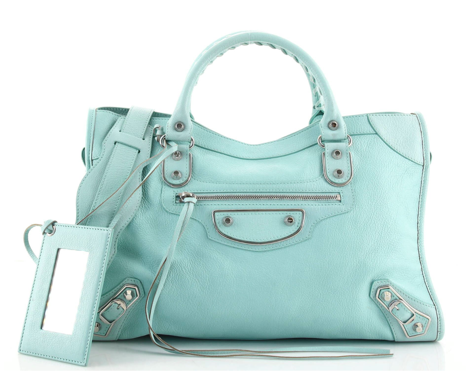 NEW BALENCIAGA Bleu Maldives City Classic Metallic Edge NEW BALENCIAGA Bleu Maldives City Classic Metallic Edge