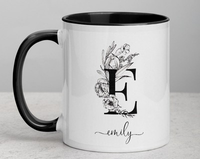 Letter A B C D E F G H I J K L M N O P Q R S T U V W X Y Z Mug Personalize Coffe