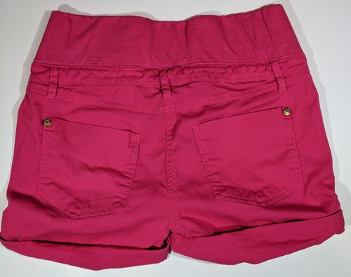 Oh Mama Pink Denim Pregnancy Spandex Flexible Shorts Maternity Womens Small