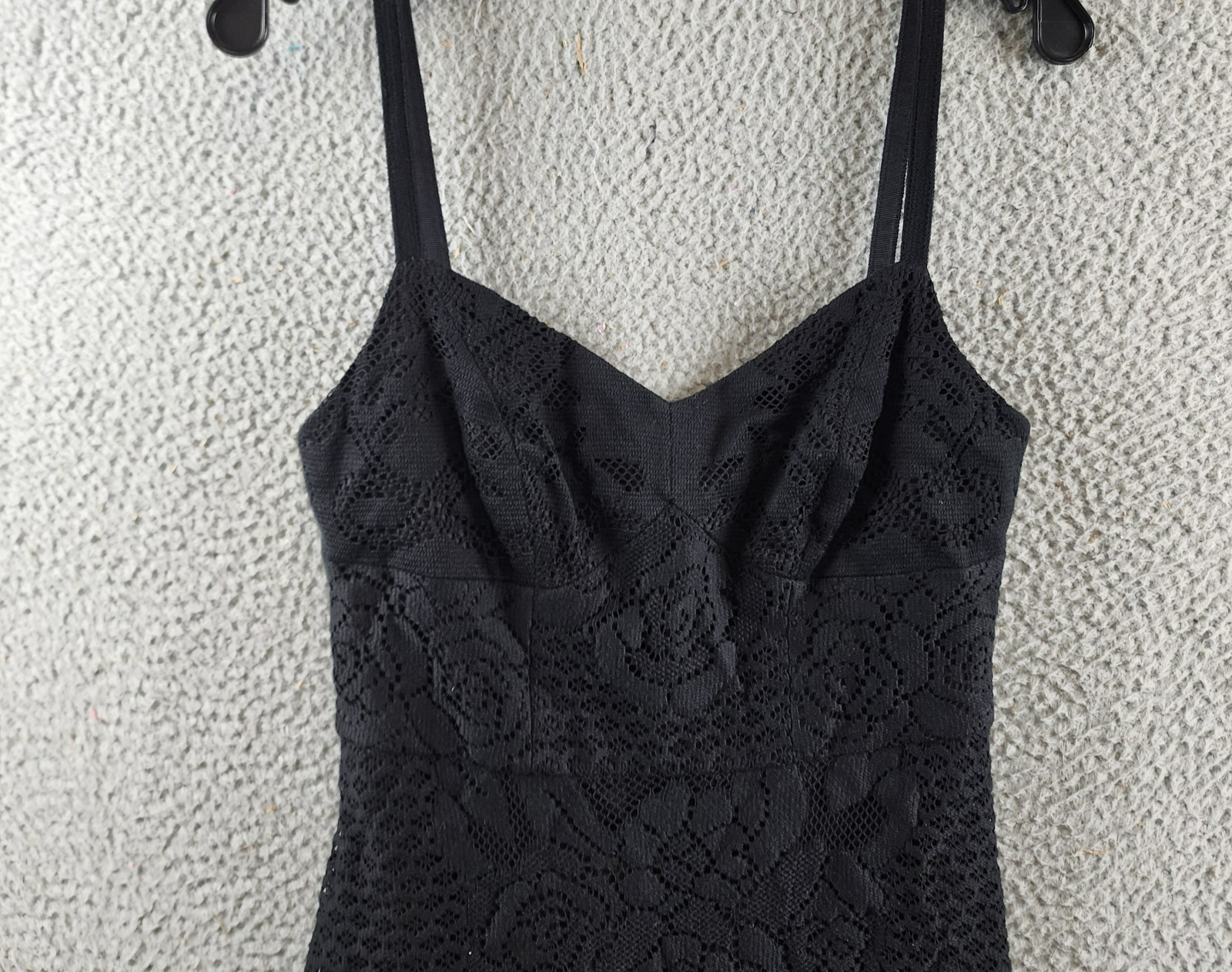 Kobi Halperin Willow Floral Lace Sweetheart Midi Dress Women's 4 Black Back Zip - Picture 3 of 15