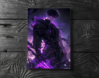 Solo Leveling Jin-Woo Shadow Monarch Poster Print - No Frame