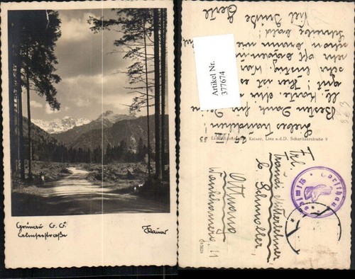 377674,Grünau Almseestraße Wegpartie Bergkulisse pub Otto Kaiser img