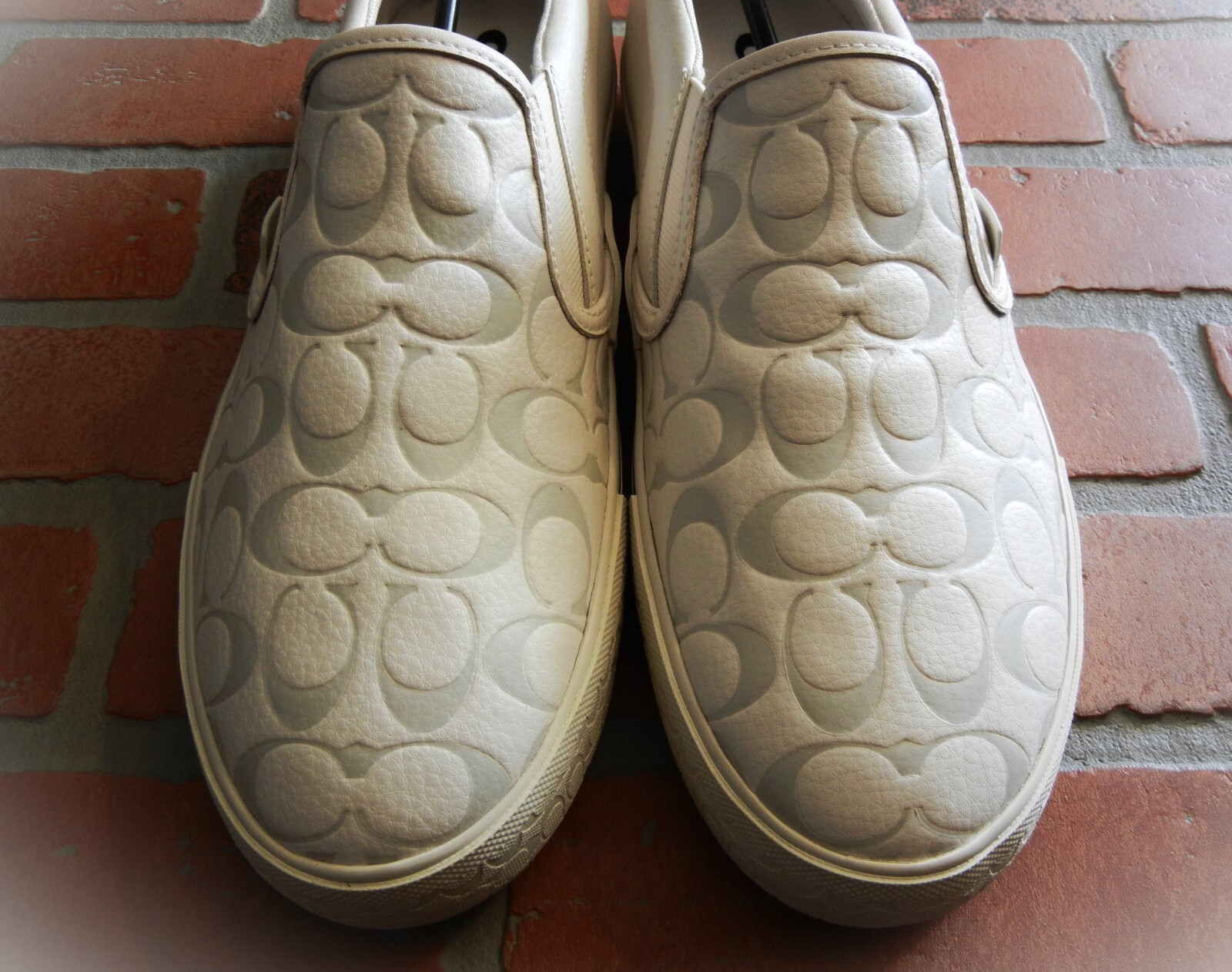 Pre-owned Coach Skate Chalk White Pebble 1$t Sneakers Ca283 Sold Out $exy Solemate Shoe