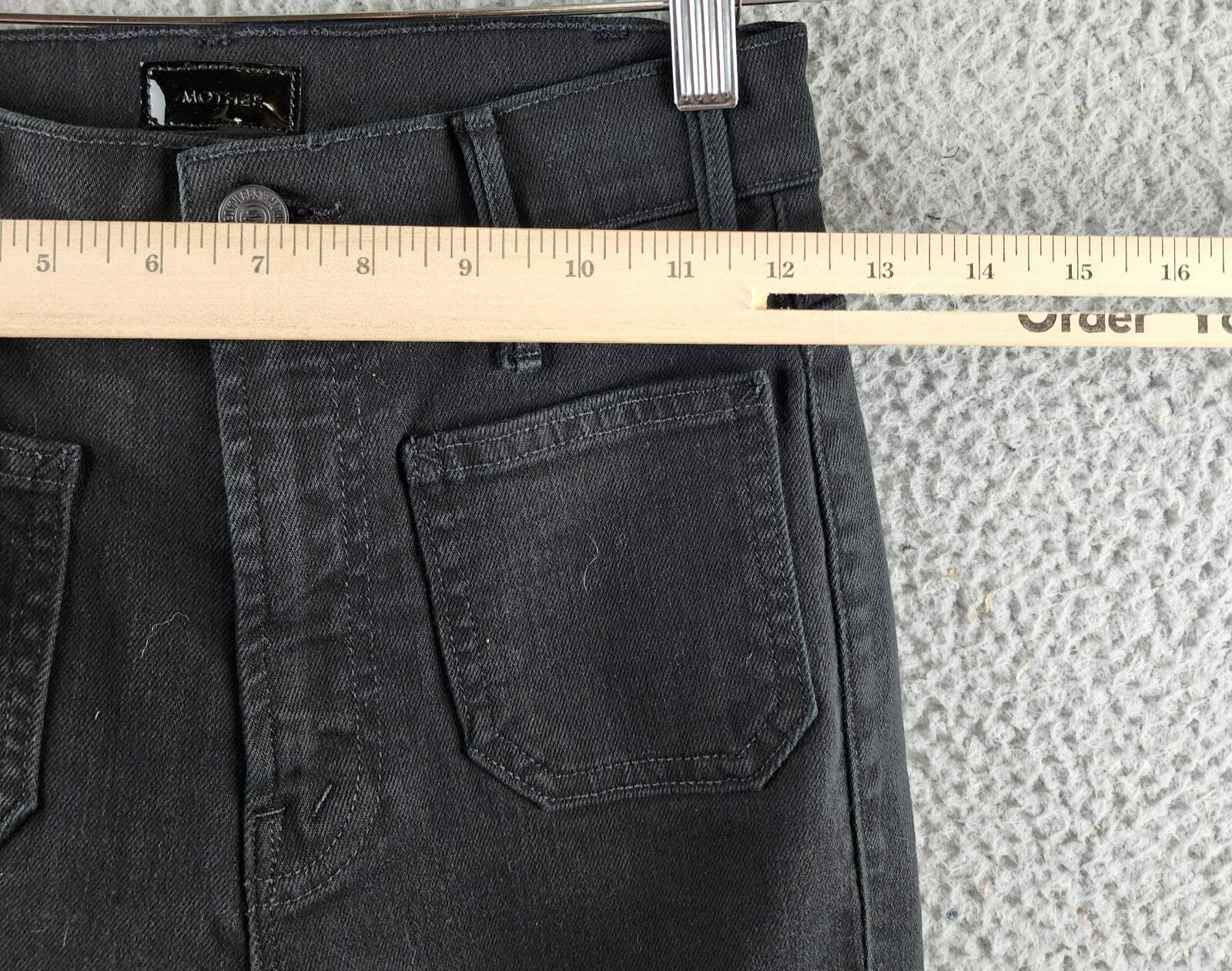 MOTHER The Patch Pocket Insider Ankle High Rise Jeans Womens 24 Pitch Button Zip - Picture 5 of 18