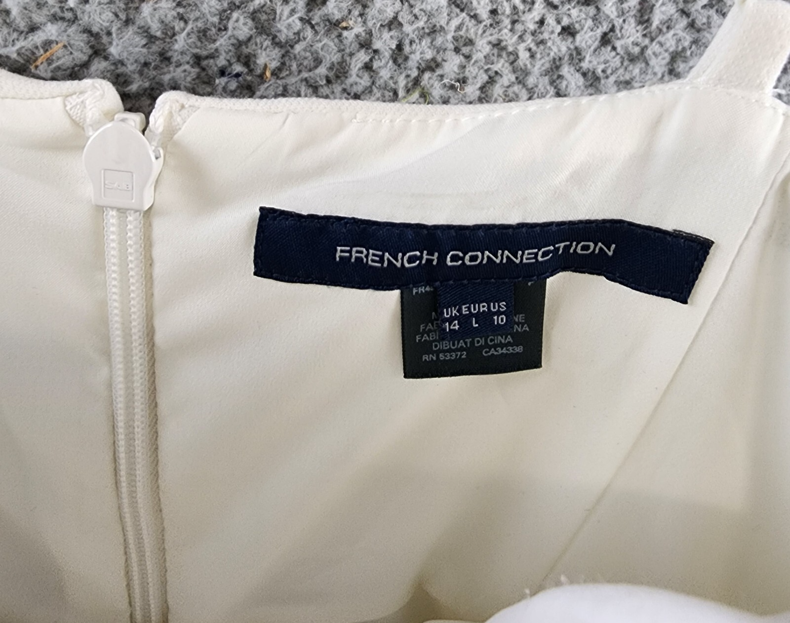 FRENCH CONNECTION Whisper Corset Dress Women's 10 Sumer White Back Zip Closure - Picture 9 of 13