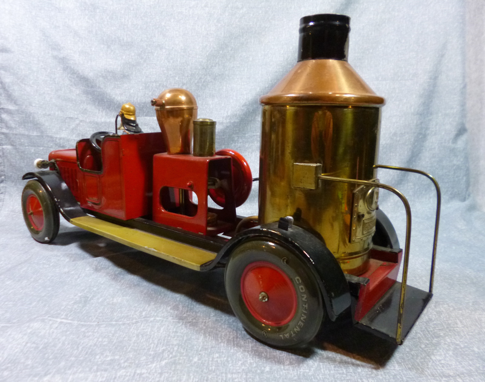 Rare Antique/Vintage Large Bing Pre-War Tin Fire Pumper Truck w/Driver 1920's