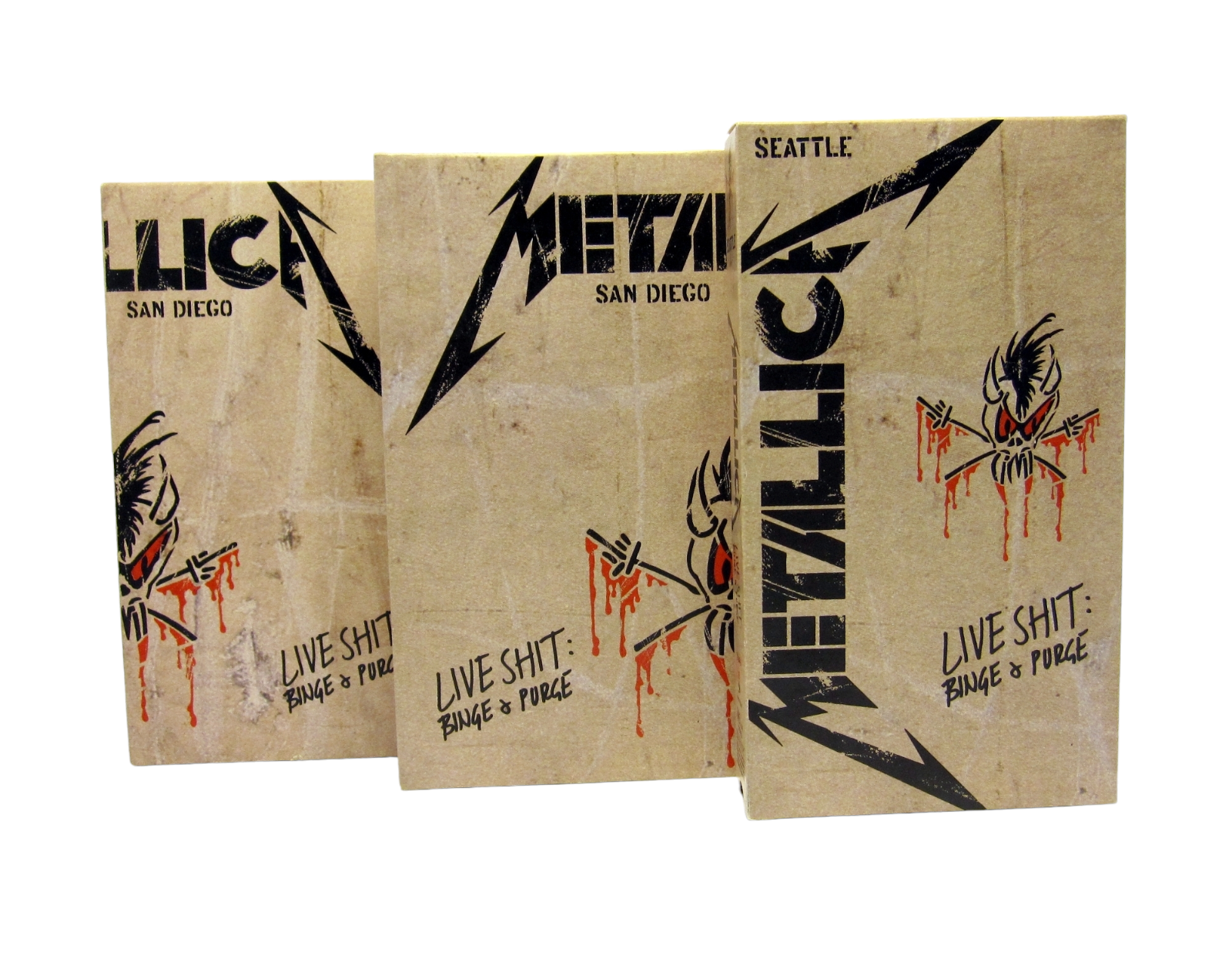 Metallica Live Shit Binge & Purge VHS TAPE SET SAN DIEGO 1-2
