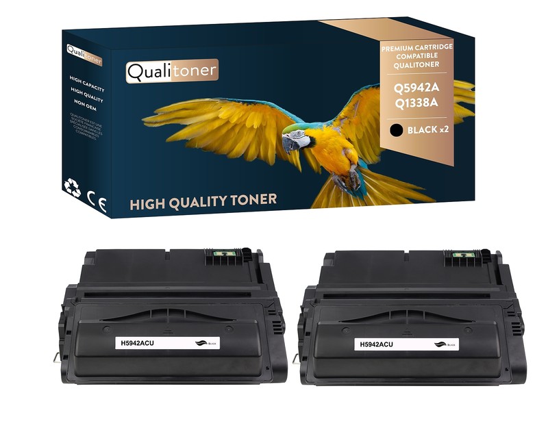 Toners Pour Hp Q5942a Q1338a Compatible Noir X2 Qualitoner
