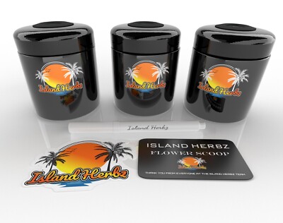 Island Herbz 3-Pack 120ML Bio-Photonic Purple UV Glass Storage Jars Airtight