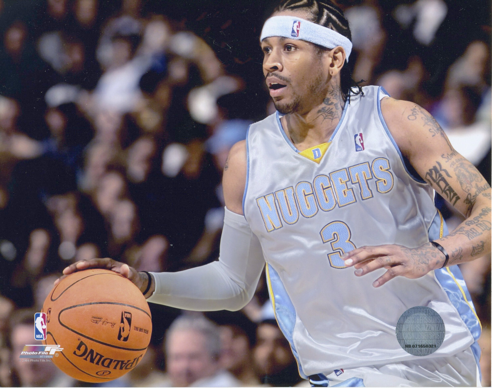 NBA アイバーソン　デンバー　ナゲッツ　 XL Allen Iverson 8x10 NBA Licensed Color Photo Denver Nuggets