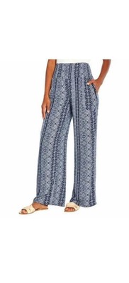 Three Dot's Women's printed pant, Blue, Size XL (3)