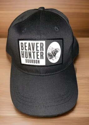 Beaver Hunter Bourbon Baseball Style Hat /Cap Black Snap Back One Size