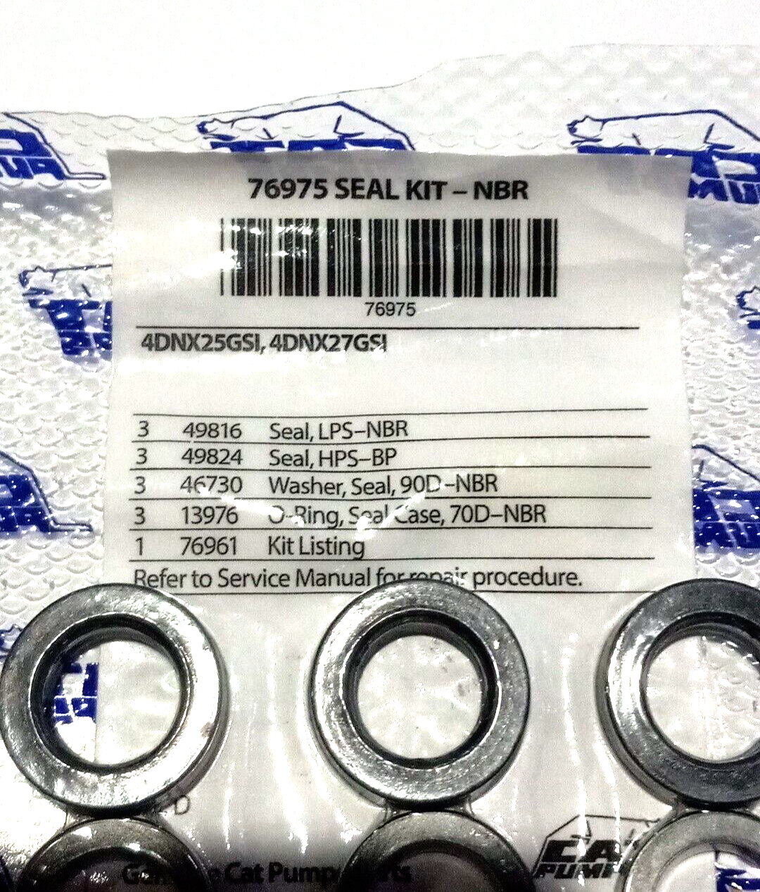 76975 SEAL KIT FOR CAT PUMP 4DNX Pumps 4DNX25GSI   4DNX27GSI 