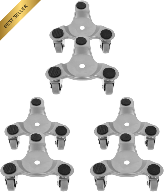6 Pcs Heavy Duty Furniture Mover Dollies - Carbon Steel Carts with 360° Swivel W