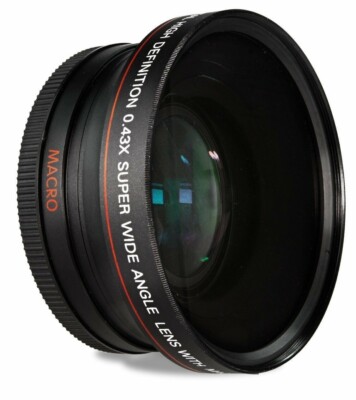 Titanium Series 0.43x HD Fisheye Lens for 58mm Video Camera Camcorders