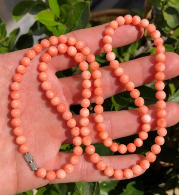 47 Carats,20 Inch Full Strand,NATURAL ITALIAN CORAL Smooth Tube Shape Beads,4-7mm Size,