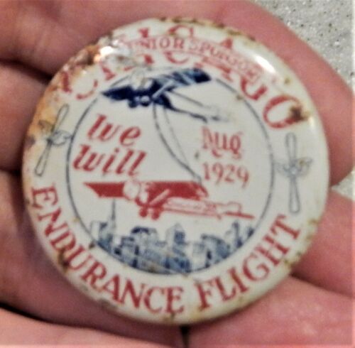 Chicago Endurance Flight Pin 1929 - Junior Sponsor