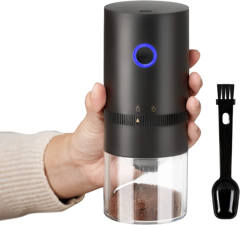 Coffee Grinder Electric Burr, Small Cordless Coffee Grinder Mini with Multi Grin