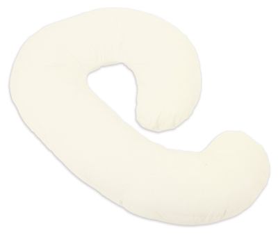 Leachco Snoogle Mini Compact Side Sleeper Pregnancy Pillow Ivory