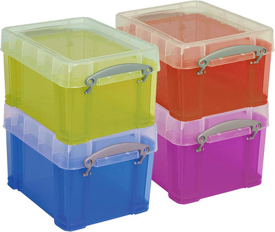 Mini Storage Containers, Small Plastic Storage Box, Latching Stora