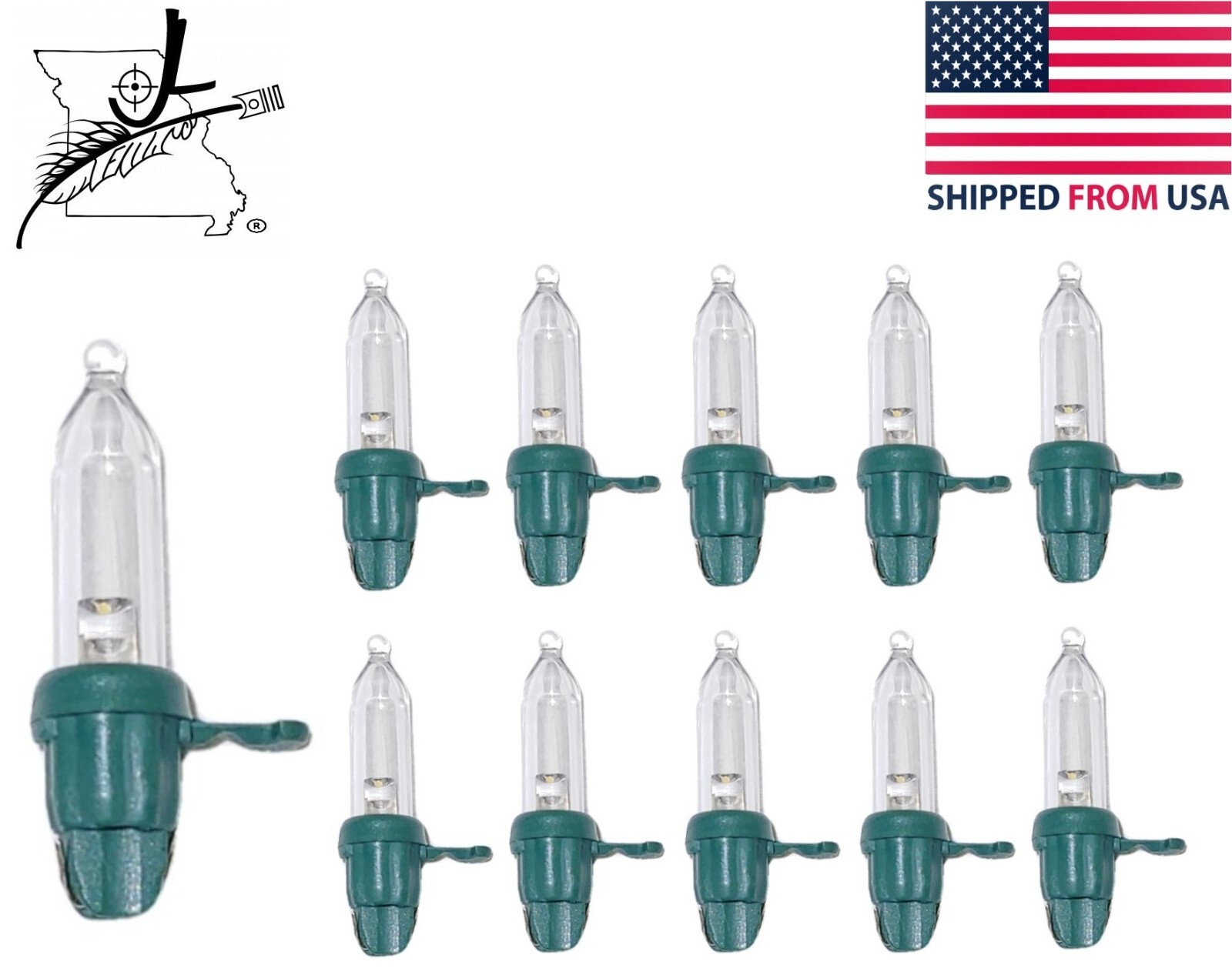 10 Clear LAT LED Clear Mini Christmas Tree Lights Replacement Bulbs 3 V 0.06 W