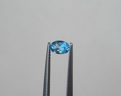 Swiss Blue Topaz Oval Faceted Loose Natural Gem 6x4mm 