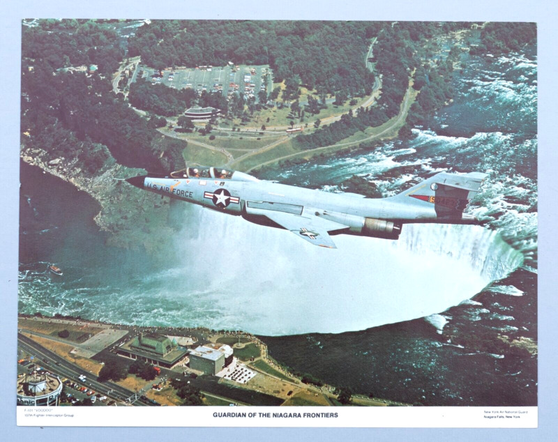 F-101 VOODOO Over Niagara Falls New York USAF Air Force 107th 14x11 Print Poster